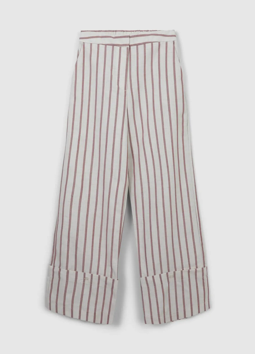 Calliope pantalon straight rayé coton regular femme