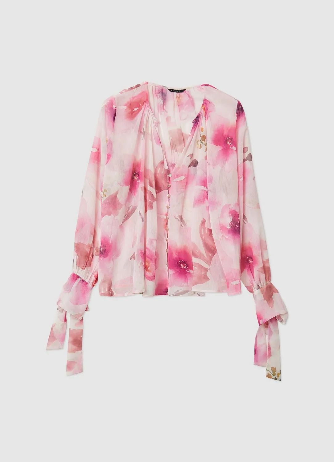 Calliope chemise à fleurs femme manches longues