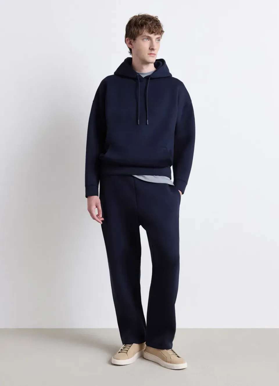 Calliope sweat à capuche homme uni poche kangourou
