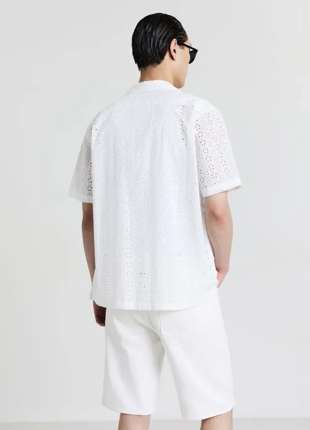 Calliope bowling sangallo chemise coton manches courtes