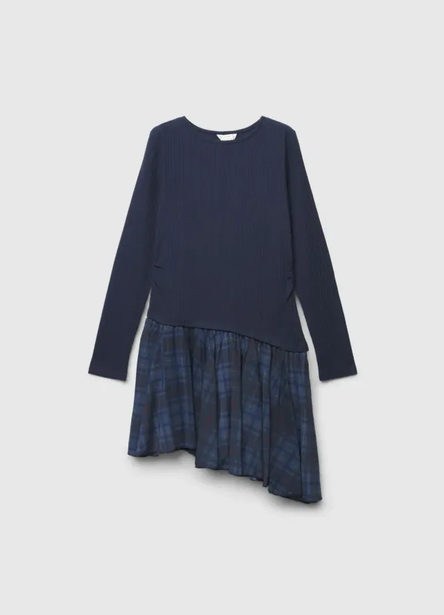 Calliope robe carreaux fille manches longues coton