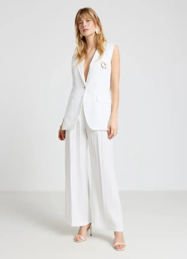 Calliope gilet monopetto dos élastique femme uni