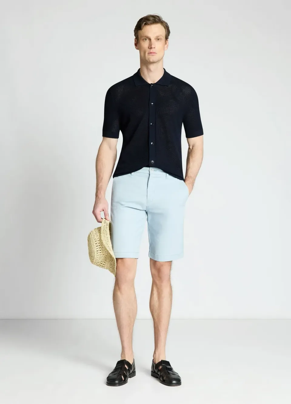 Calliope short chino homme uni coupe regular