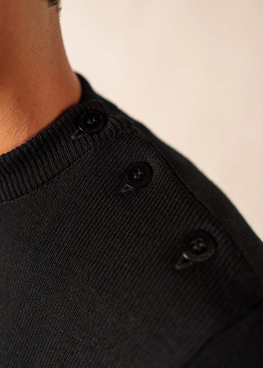 Saint James Rochefort pull marin laine noir