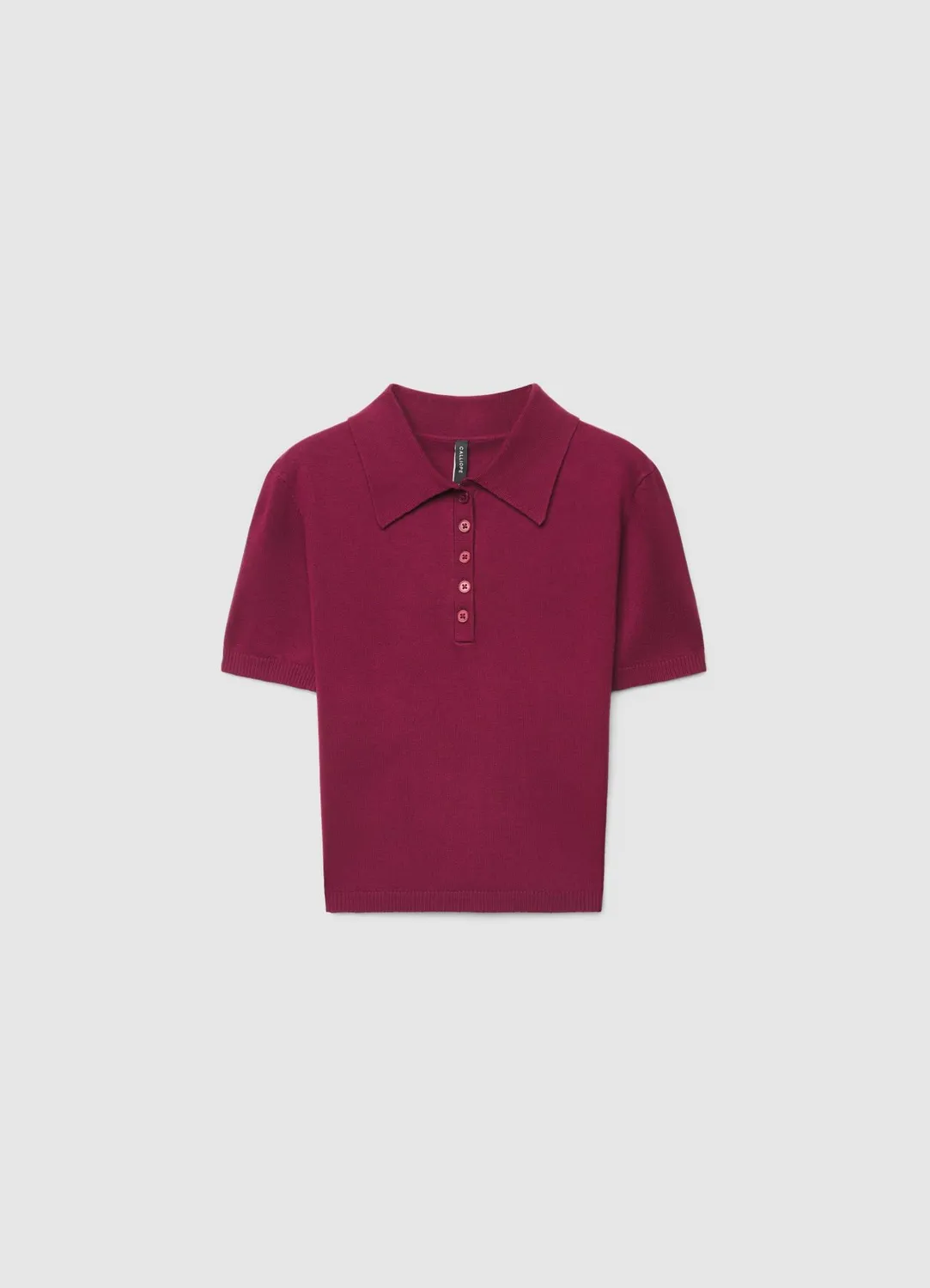 Calliope Polo maille femme manches courtes col classique
