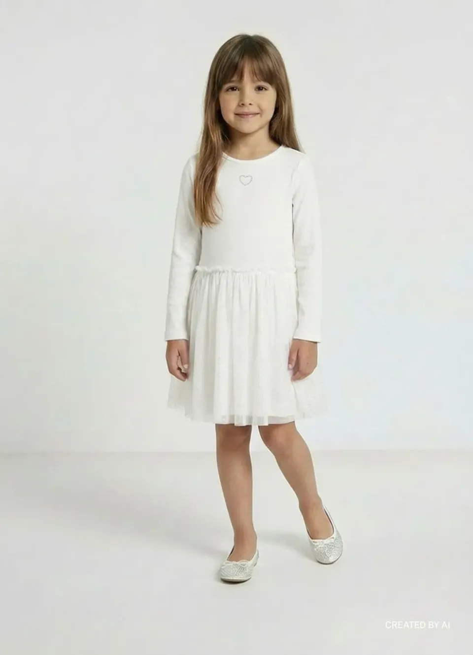 Calliope robe fille tulle pailleté cœur