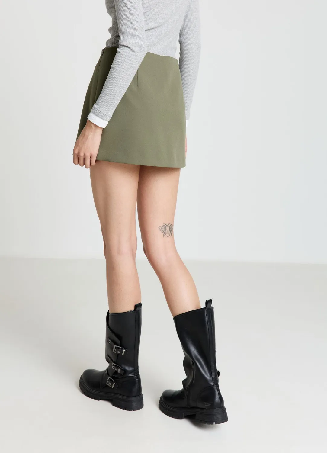 Calliope unie jupe-short femme mini fentes