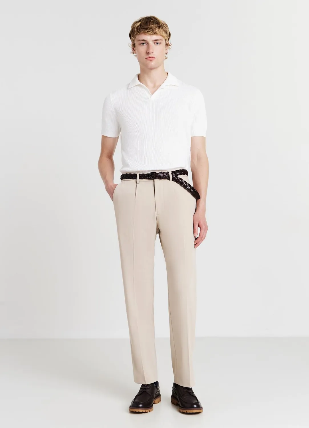 Calliope maille polo homme coton uni