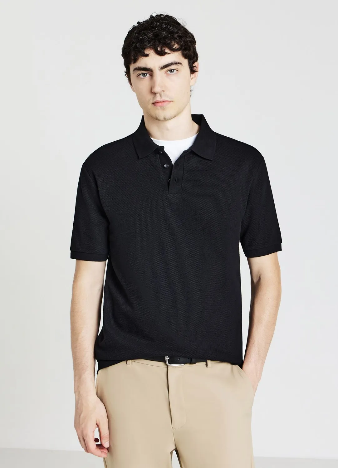 Calliope T-shirt polo 3 boutons polo homme S coton