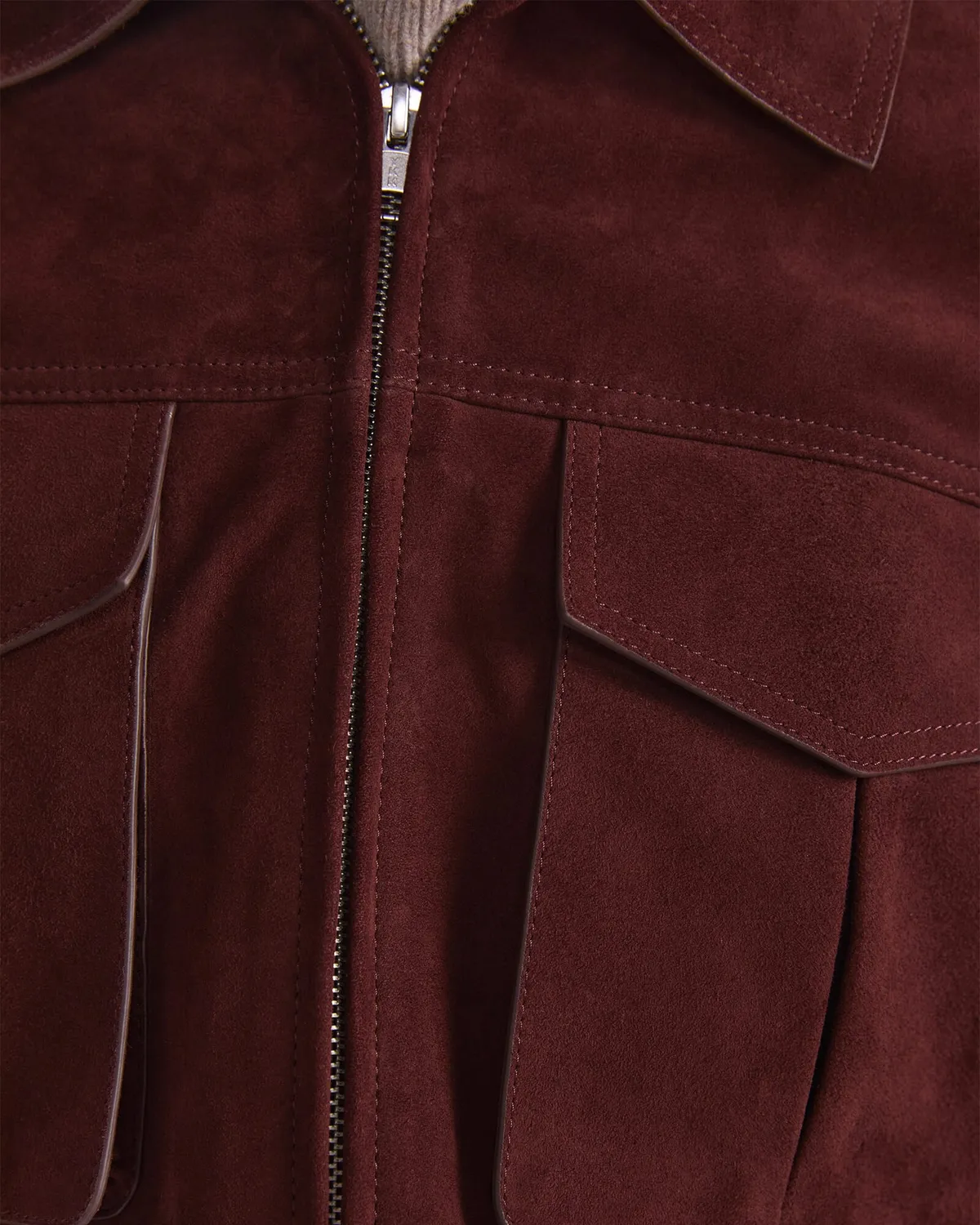 Sportscraft Lolita veste suède agneau cropped