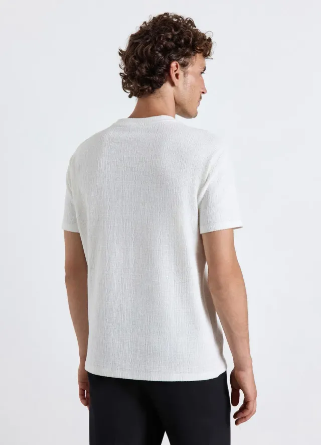 Calliope t-shirt col rond texturisé homme uni regular