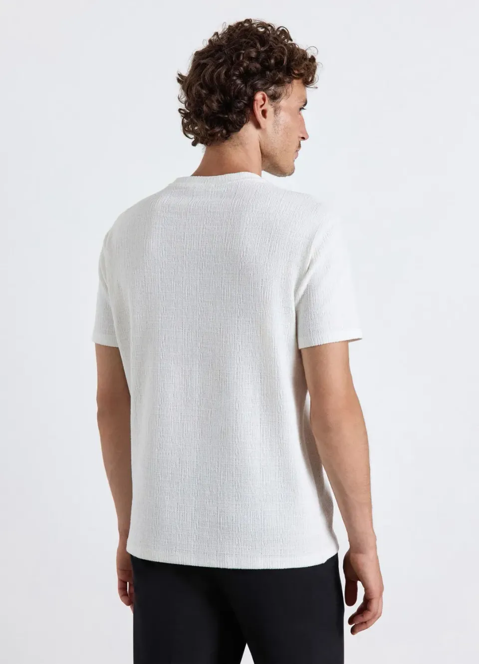 Calliope t-shirt col rond texturisé homme uni regular