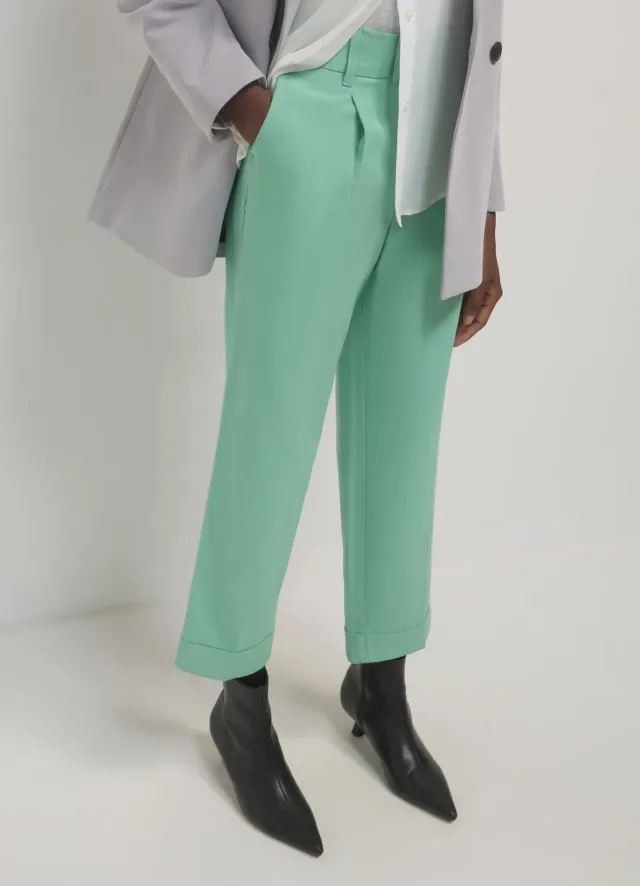 Calliope pantalon classique femme revers élastique