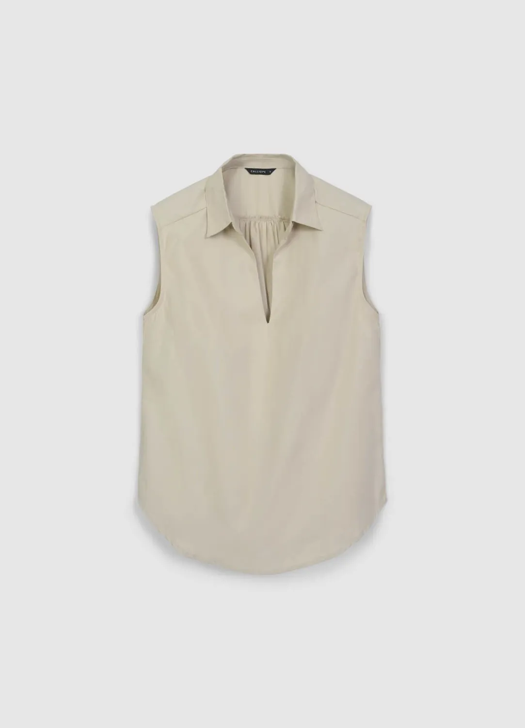 Calliope top col chemise femme sans manches