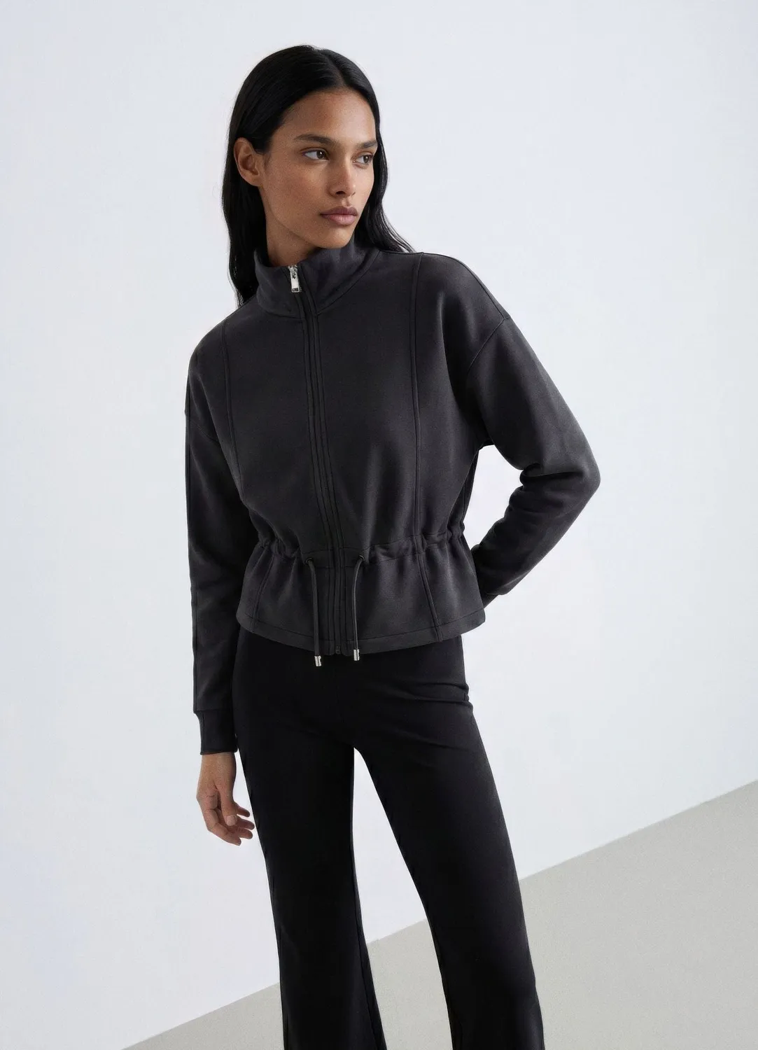 Calliope sweat zippé femme taille S col montant