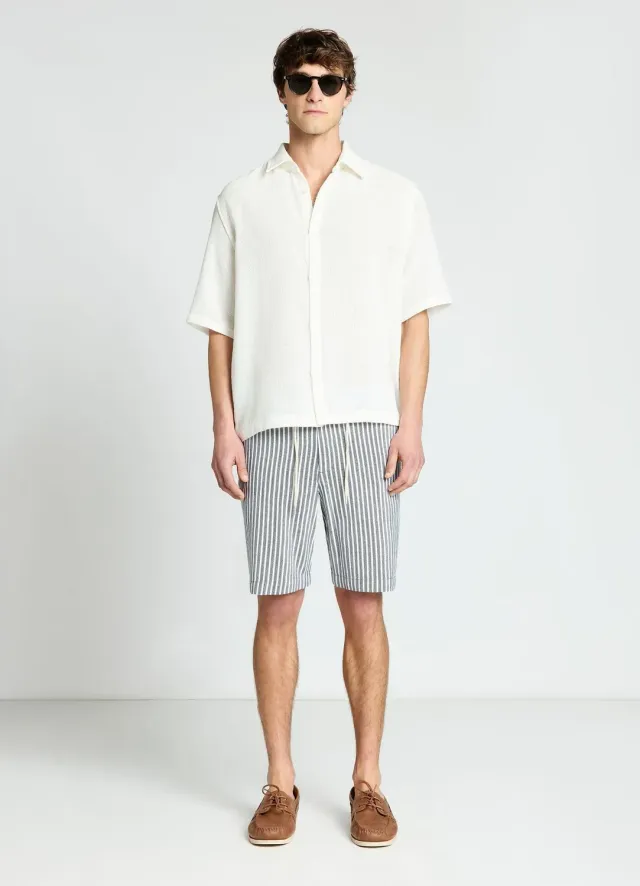 Calliope bermuda homme rayé cordon réglable