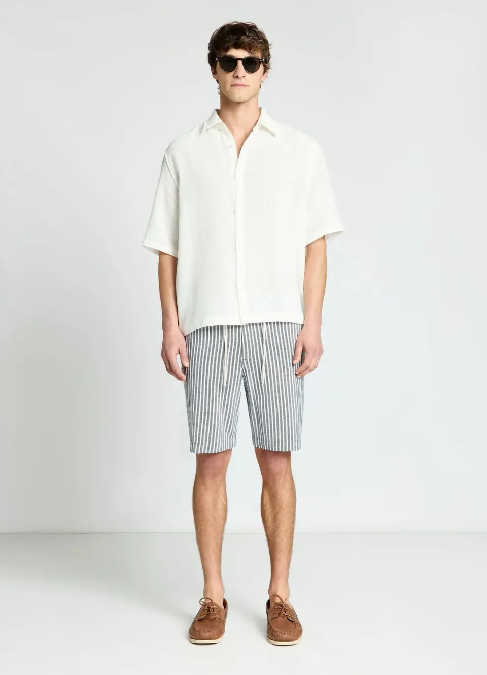 Calliope bermuda homme rayé cordon réglable