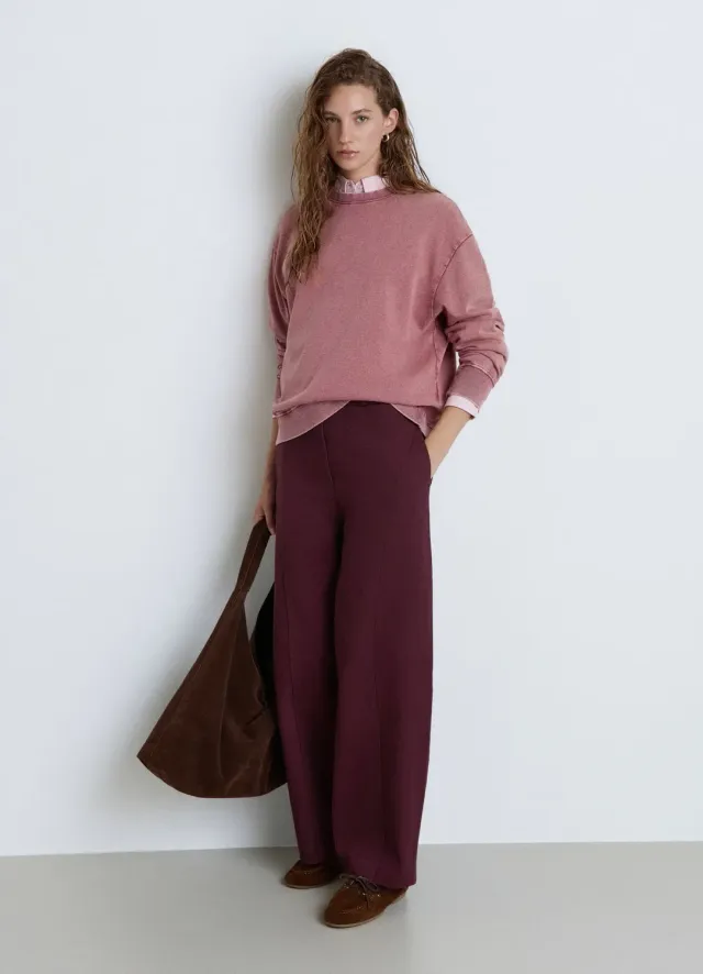Calliope pantalon balloon femme taille haute uni