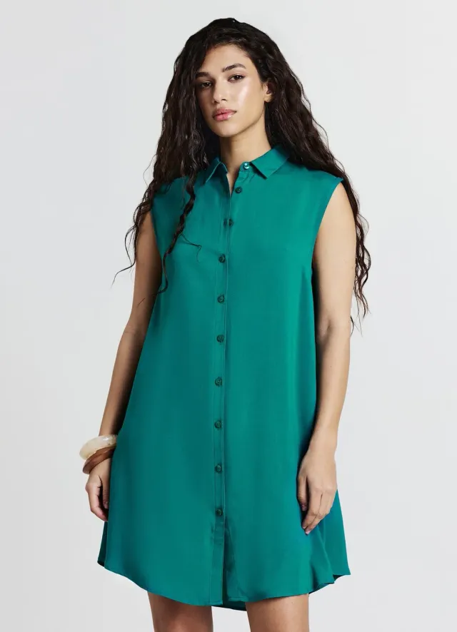 Calliope chemise longue sans manches femme coupe regular