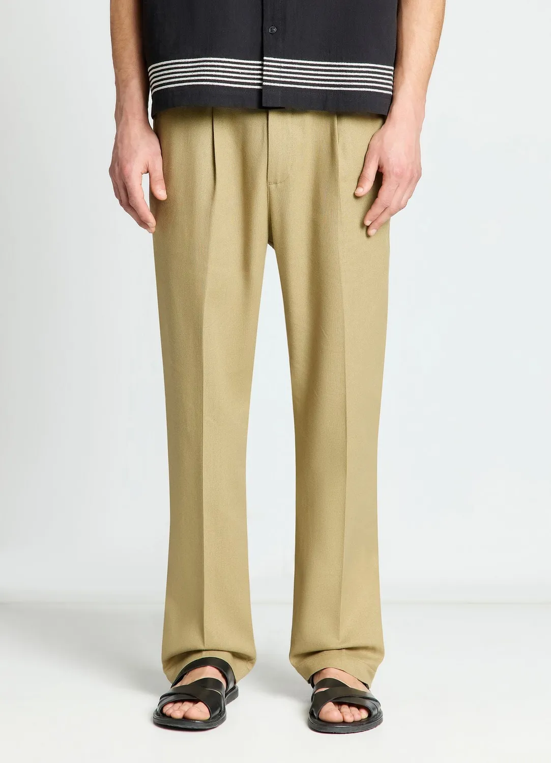 Calliope pantalon wide leg lin homme jambe large