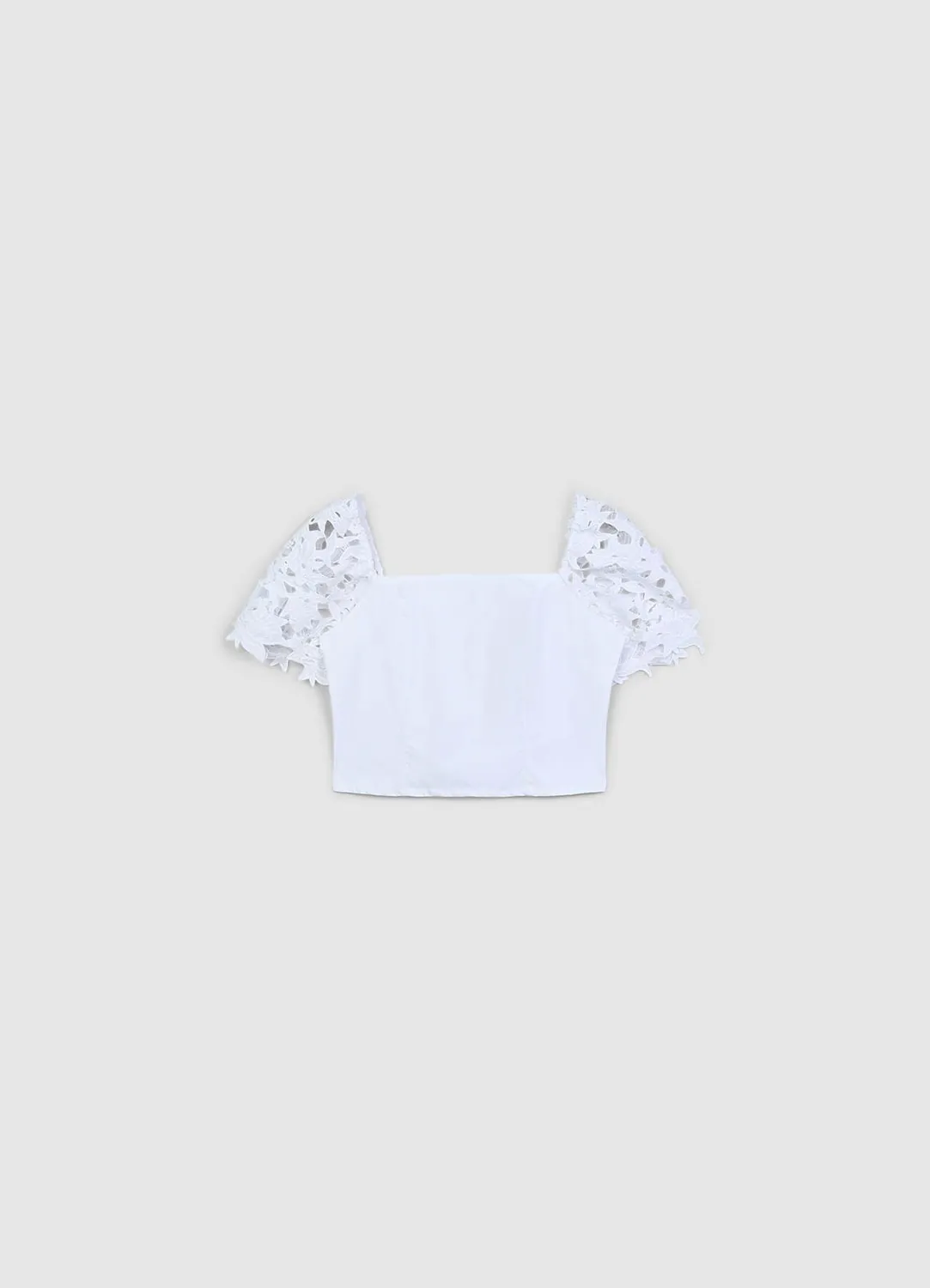Calliope blouse dentelle col carré regular