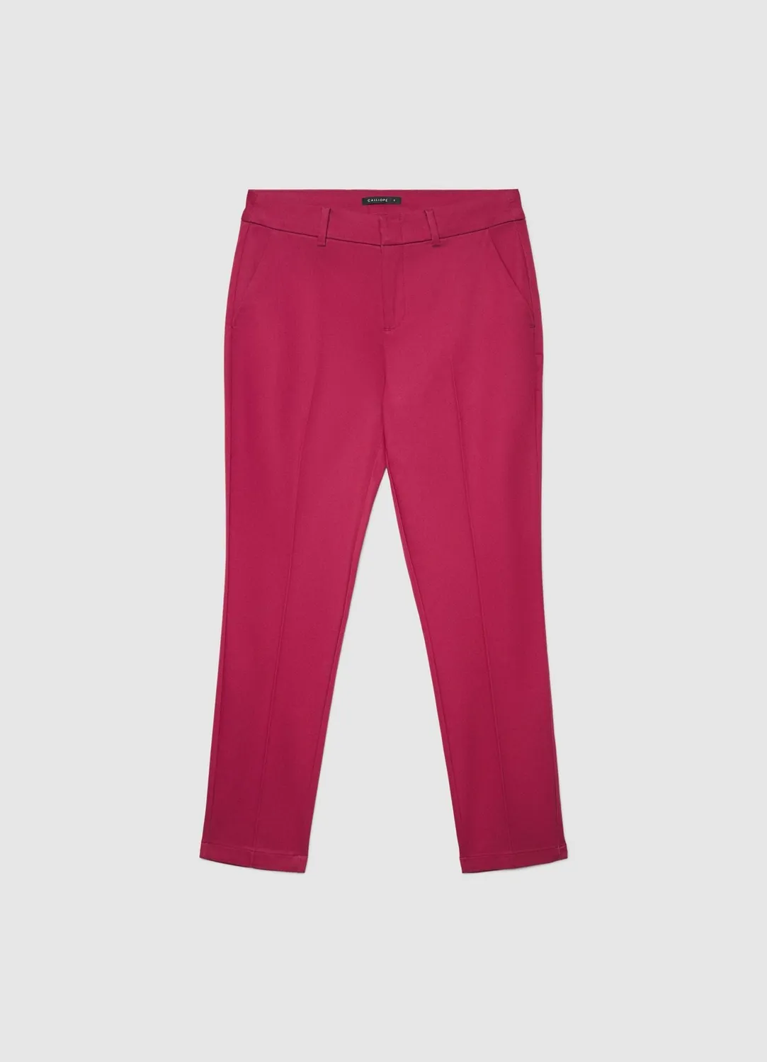 Calliope Pantalon droit coton femme pli marqué