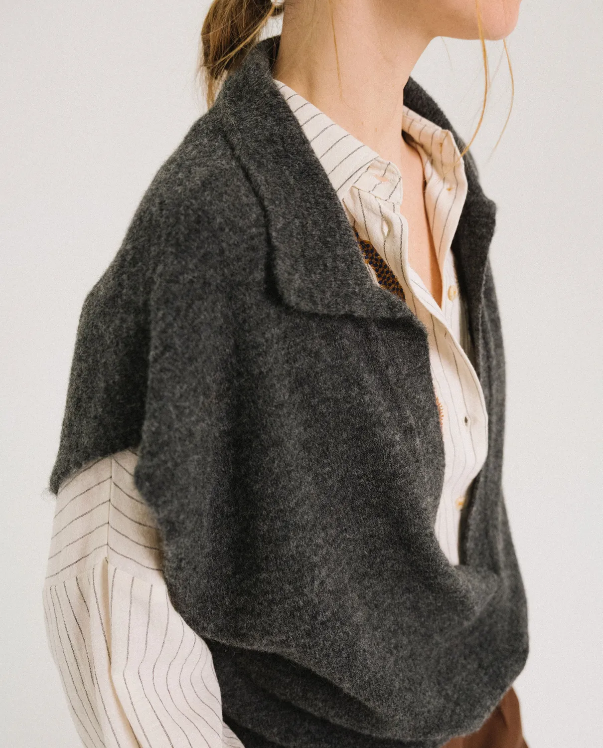 Tinsels Uxue pull anthracite maille laine