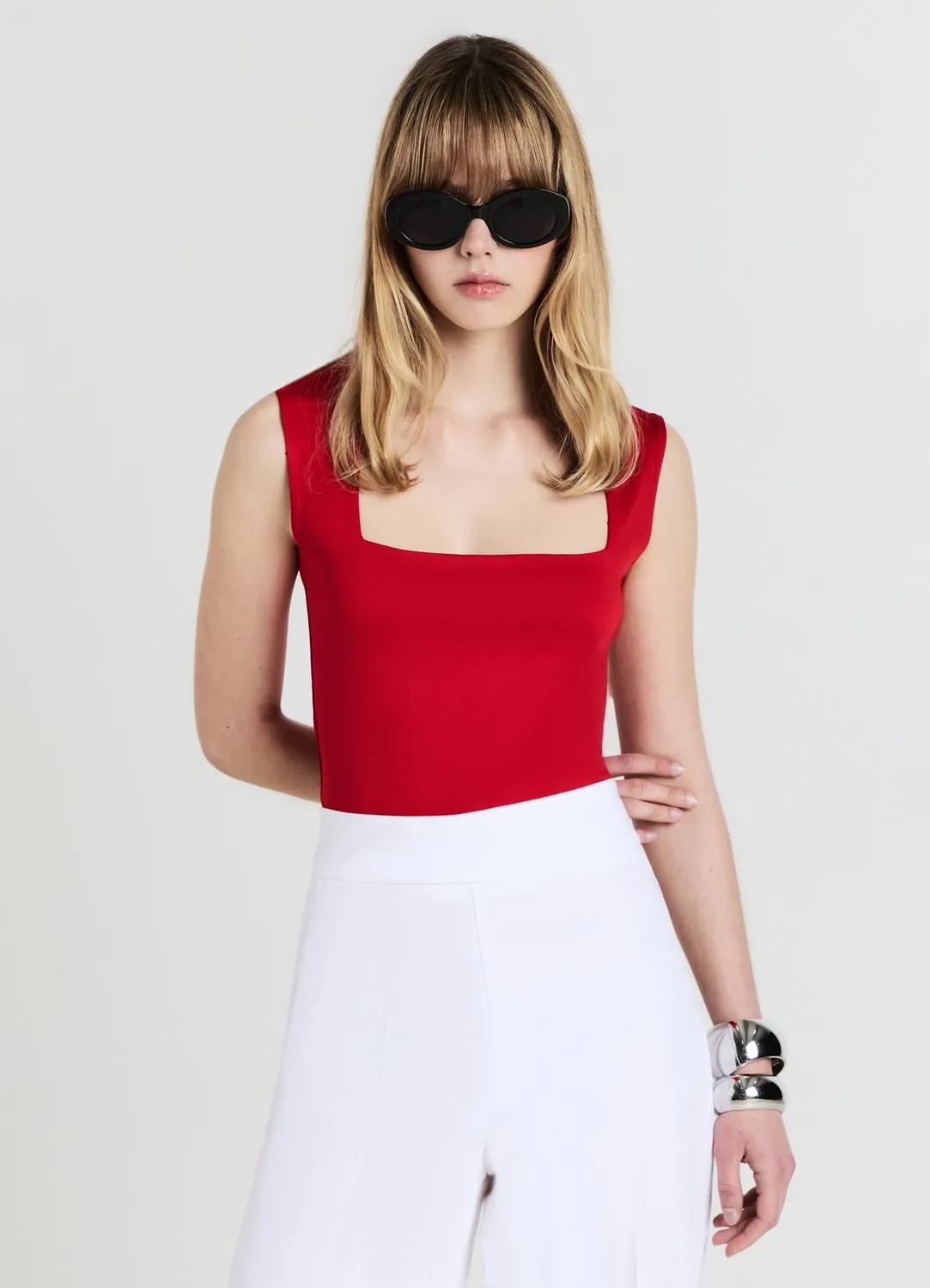 Calliope débardeur col U uni femme regular