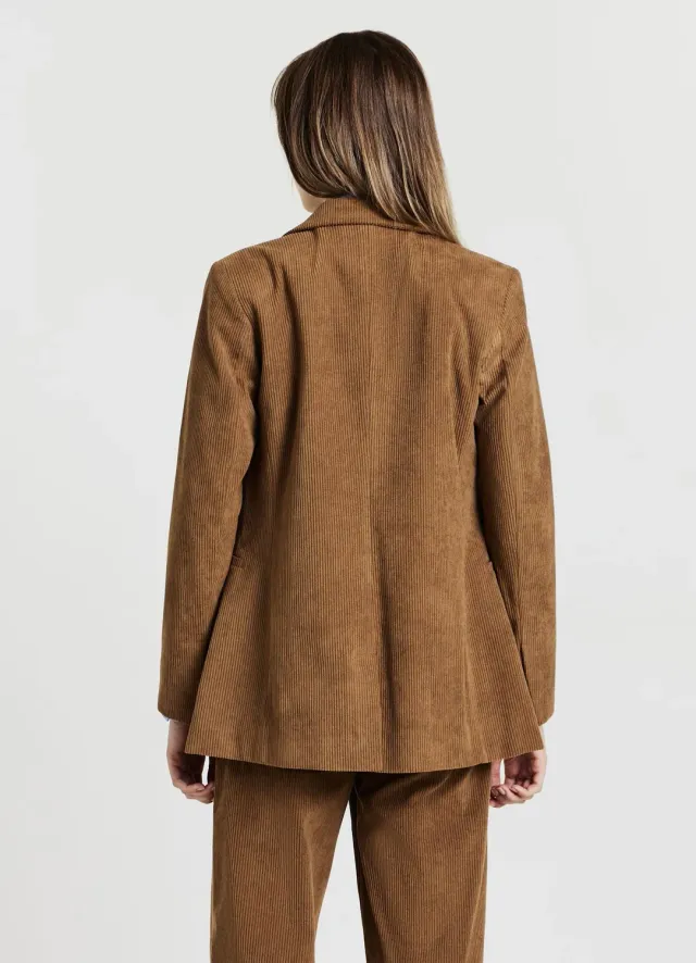 Calliope veste blazer double boutonnage effet velours femme