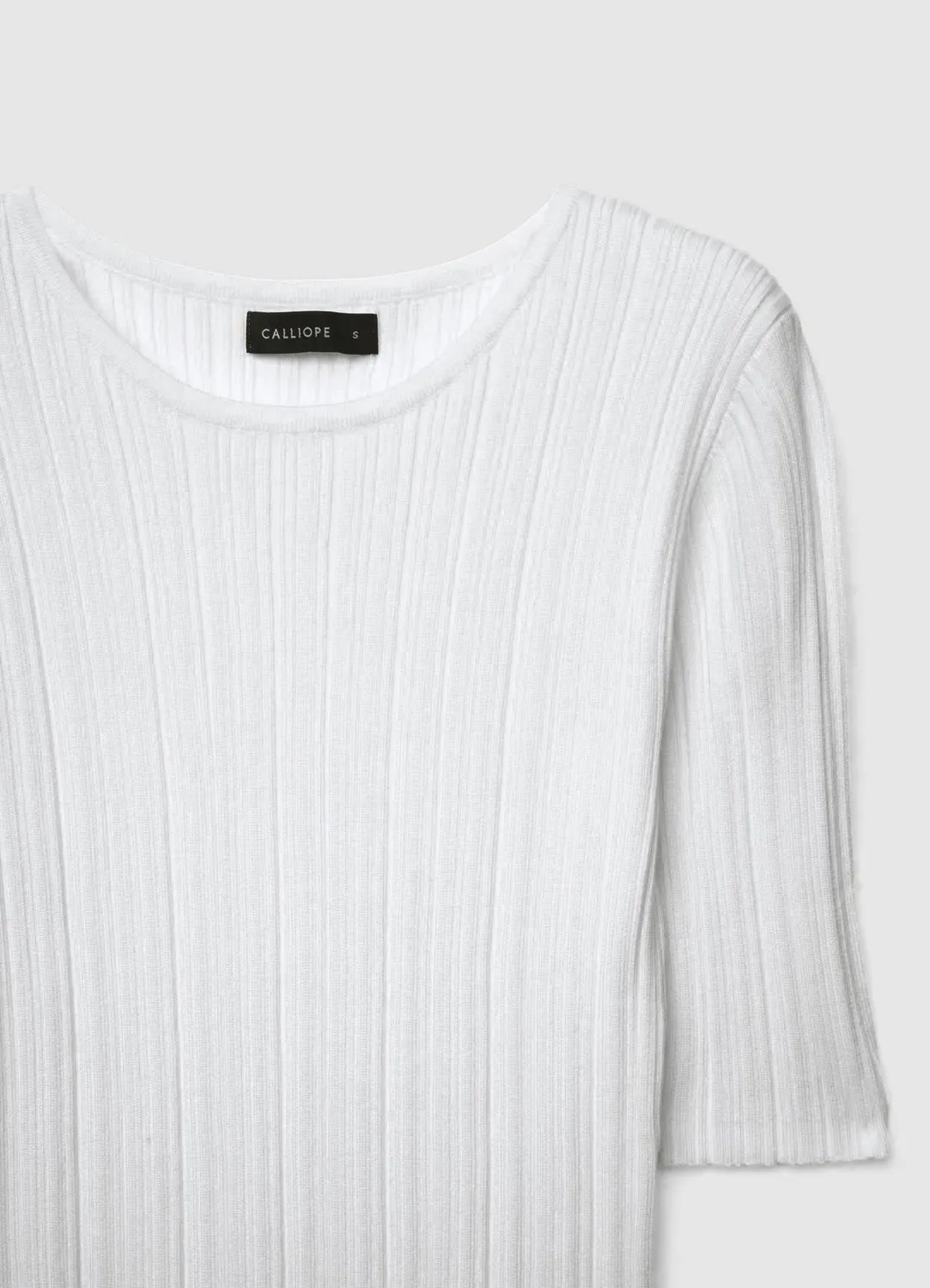 Calliope t-shirt femme côtelé manches coudes