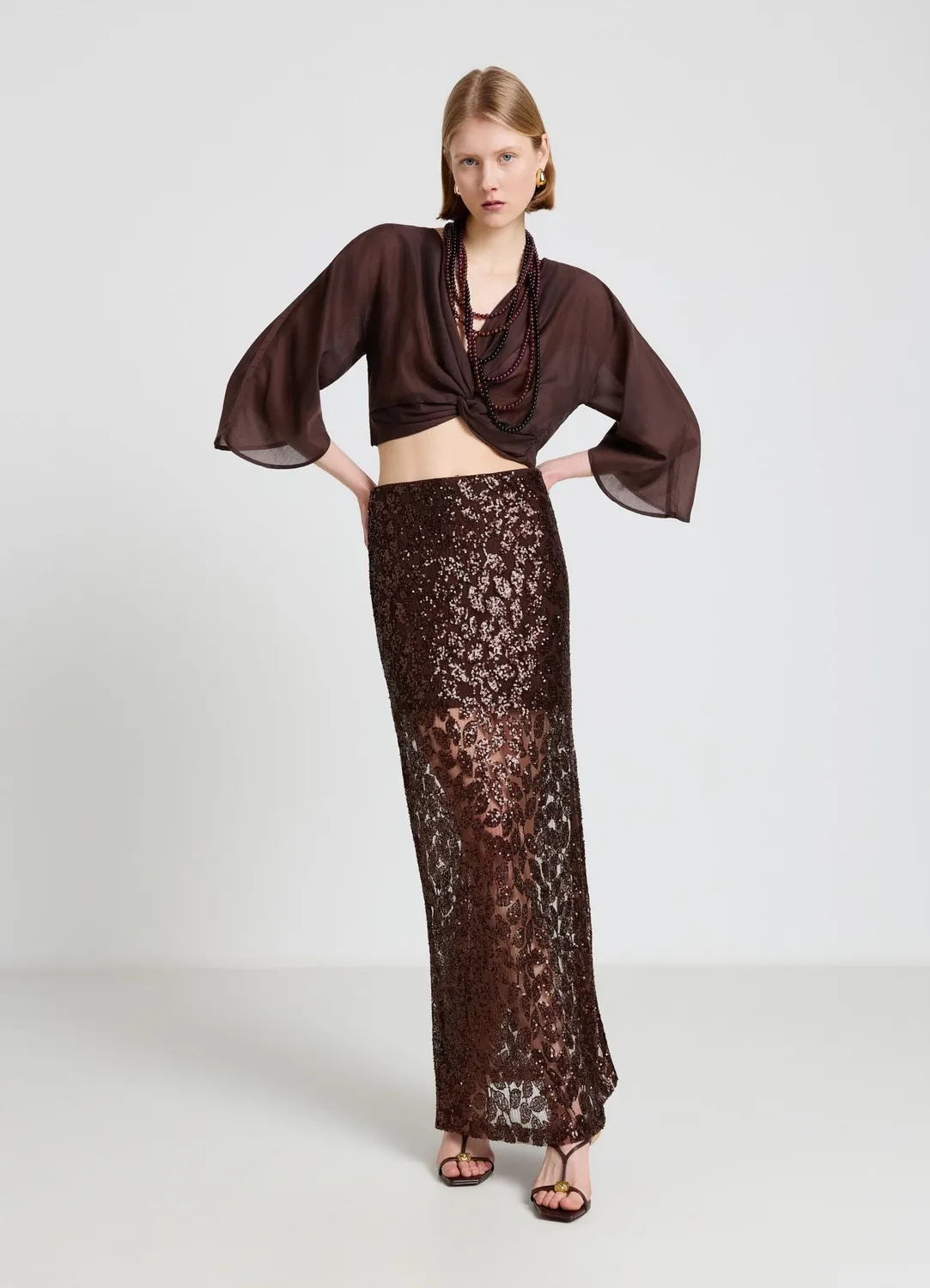 Calliope Jupe Tulle jupe midi femme paillettes