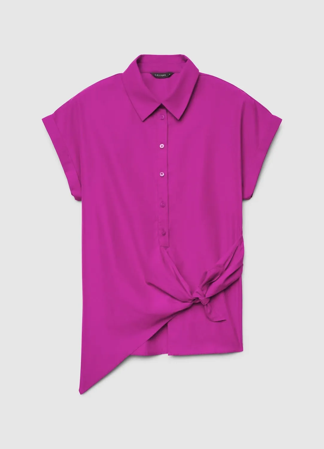 Calliope Chemise nœud côté manches courtes S unie