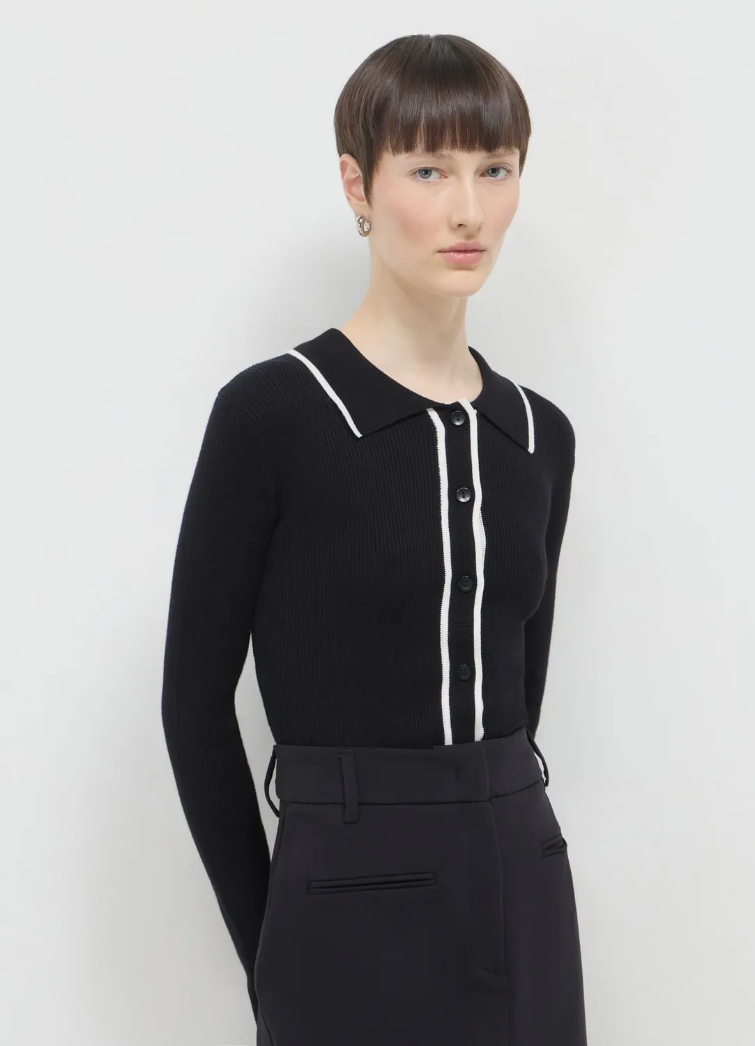 Calliope cardigan polo femme boutons coupe regular