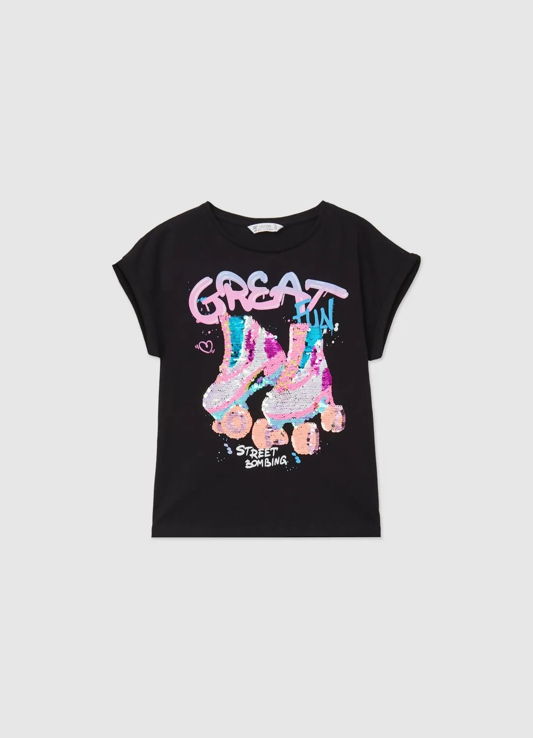 Calliope t-shirt imprimé fille coton manches courtes