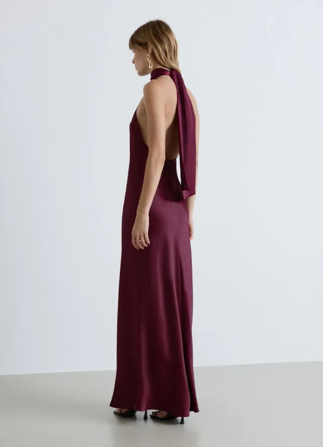 Calliope robe longue américaine nœud dos femme