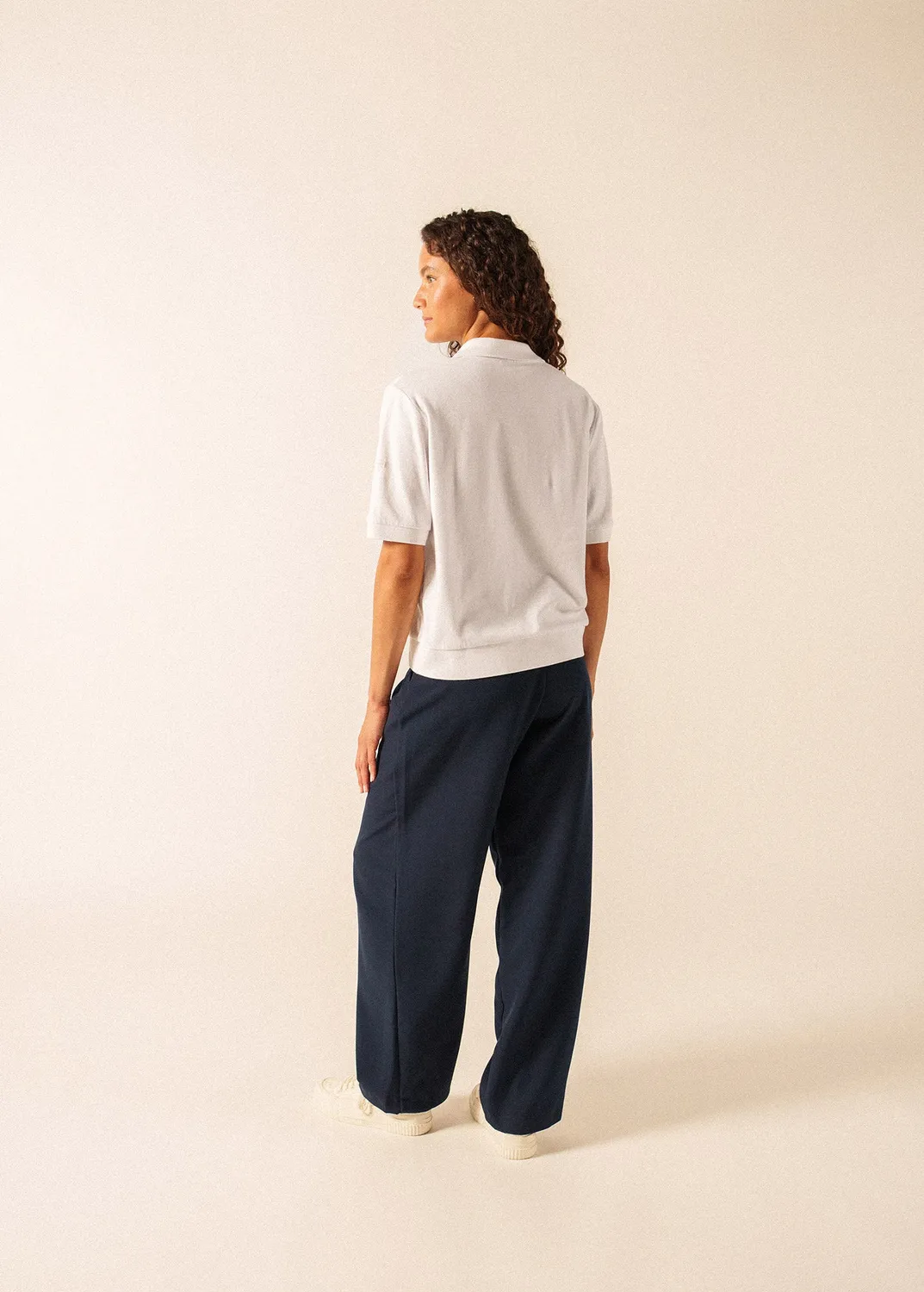 Saint James Carola polo blanc coton coupe droite