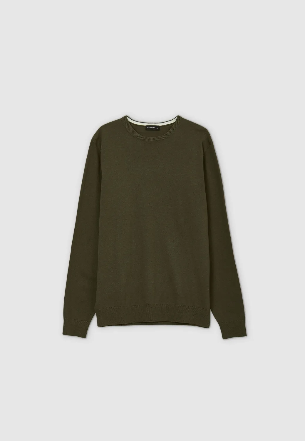Calliope pull col rond homme coton uni