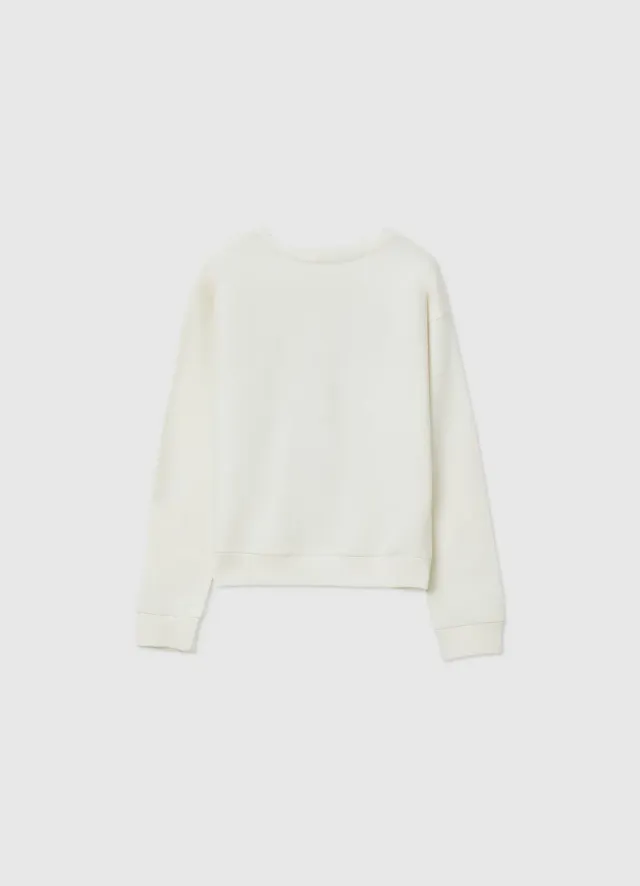 Calliope sweat fille imprimé ours col rond