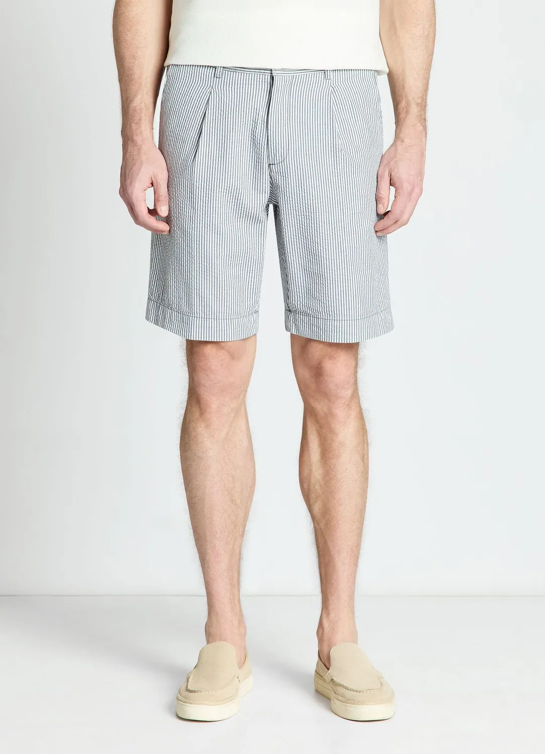Calliope bermuda à rayures short homme coupe droite