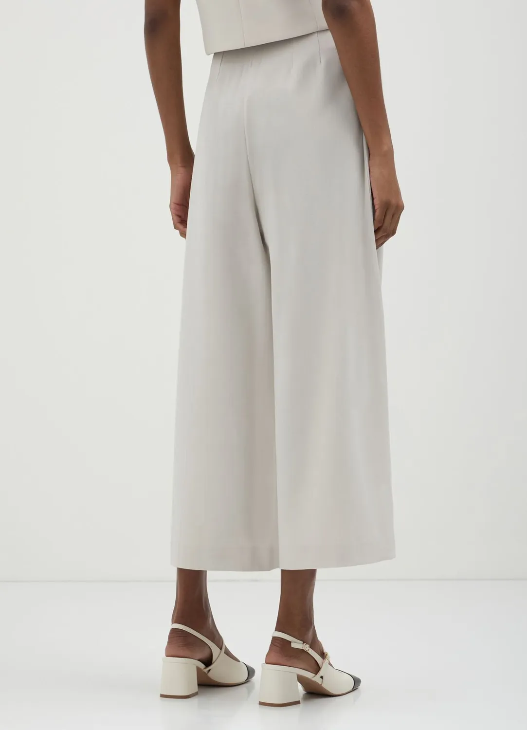 Calliope pantalon culotte à plis femme coupe droite