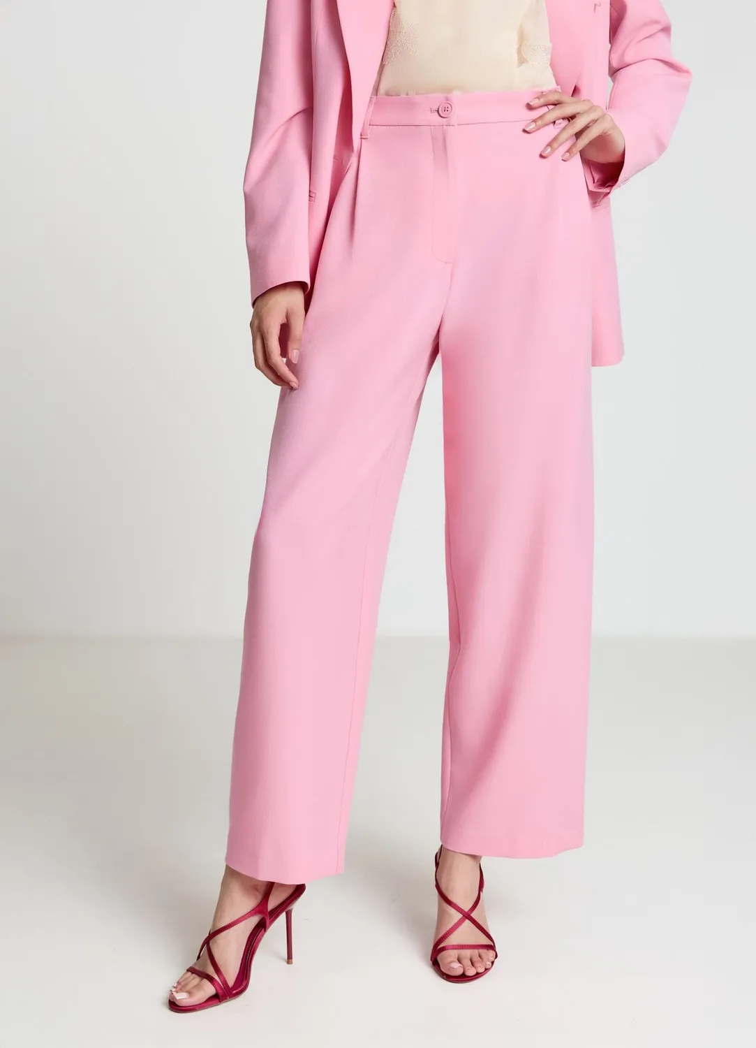 Calliope pantalon droit femme doubles pinces uni