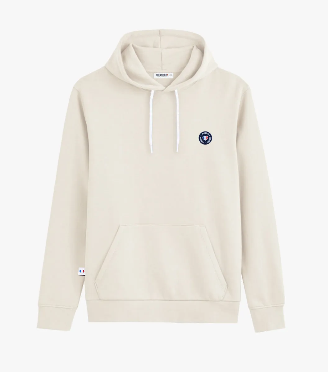 Cocorico Blason sweat à capuche femme sable coton