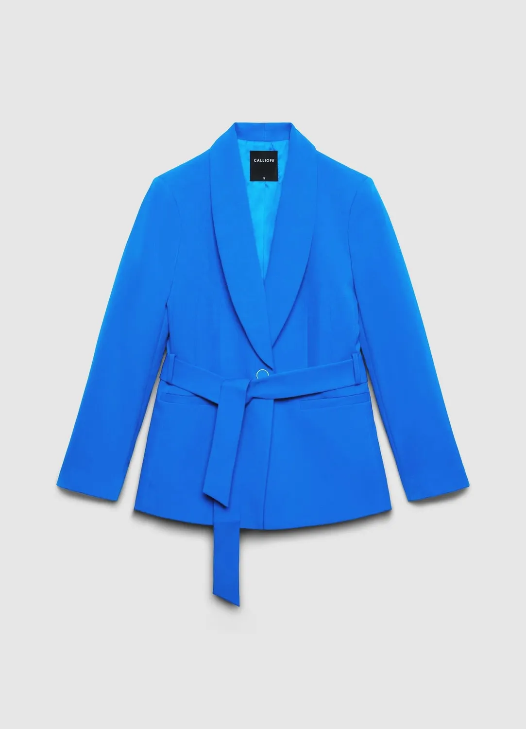 Calliope veste blazer châle femme unie à ceinture