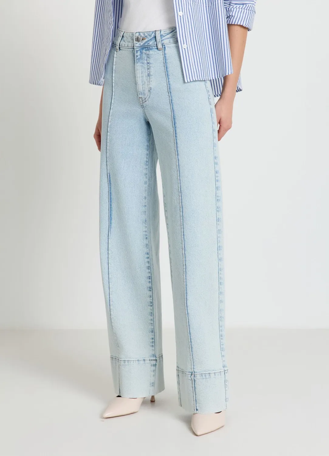 Calliope jean wide leg coutures devant femme