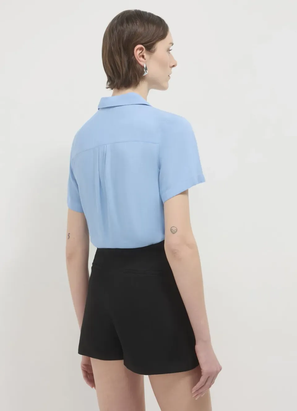 Calliope jupe-short à panneau coton femme unie