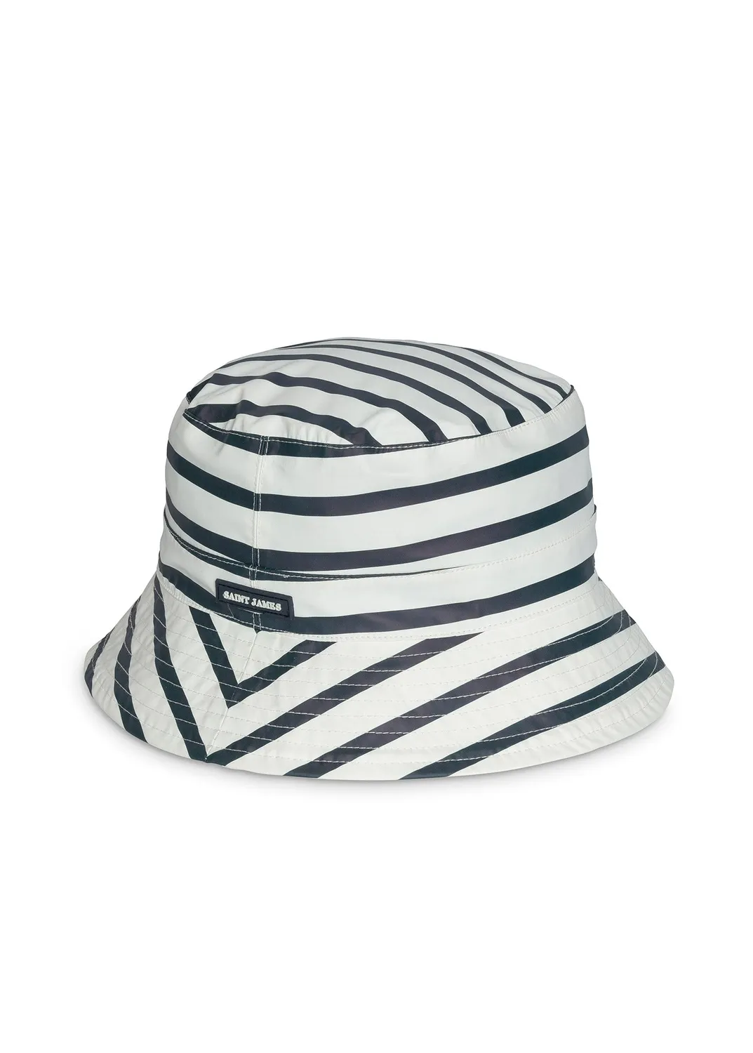 Saint James Bob pluie bob imperméable rayé écume marine