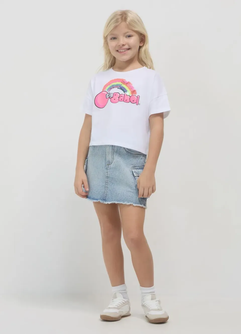 Calliope Big Babol t-shirt fille coton imprimé