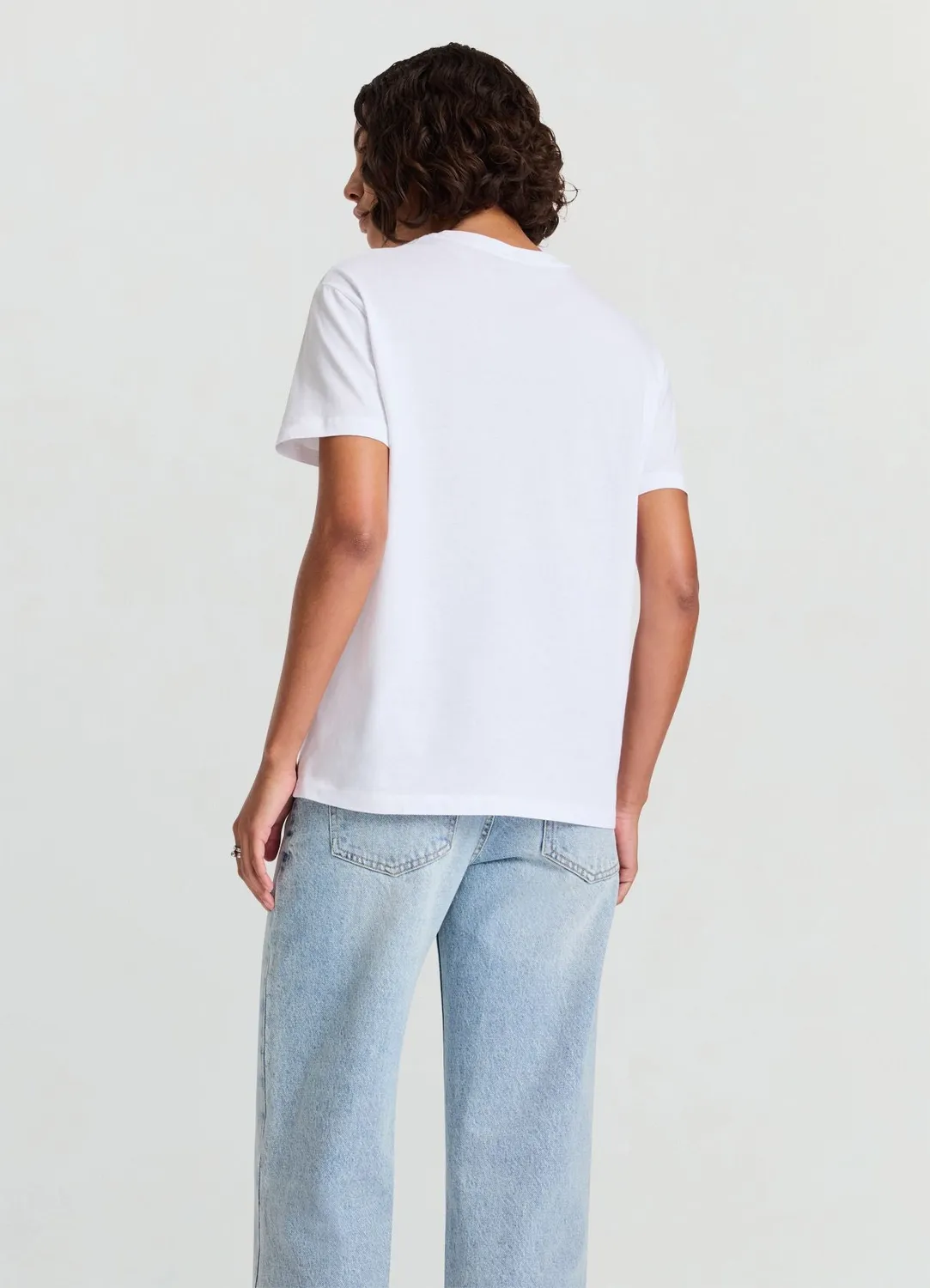 Calliope t-shirt perles et strass femme col rond