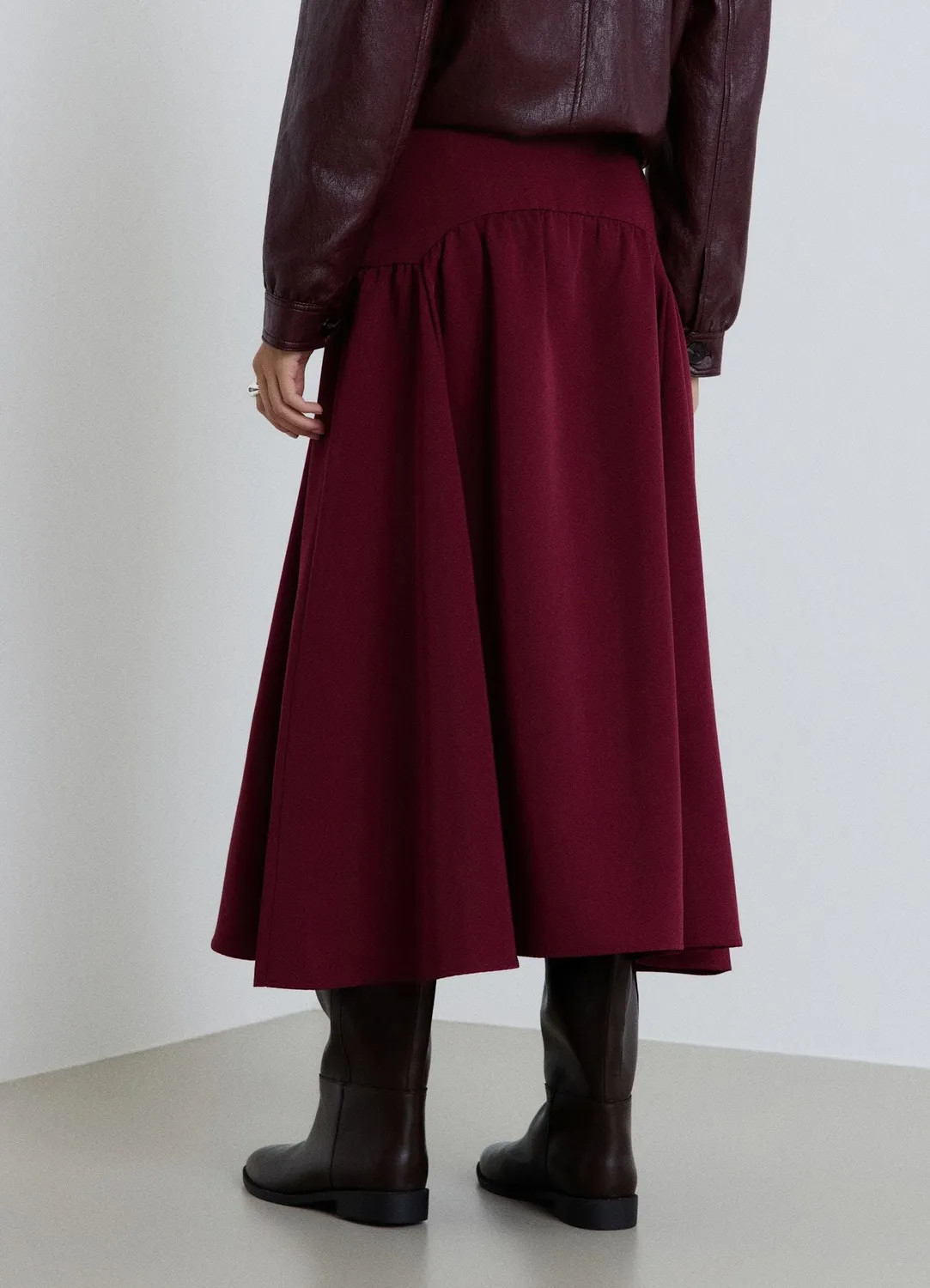 Calliope jupe midi évasée femme unie taille S