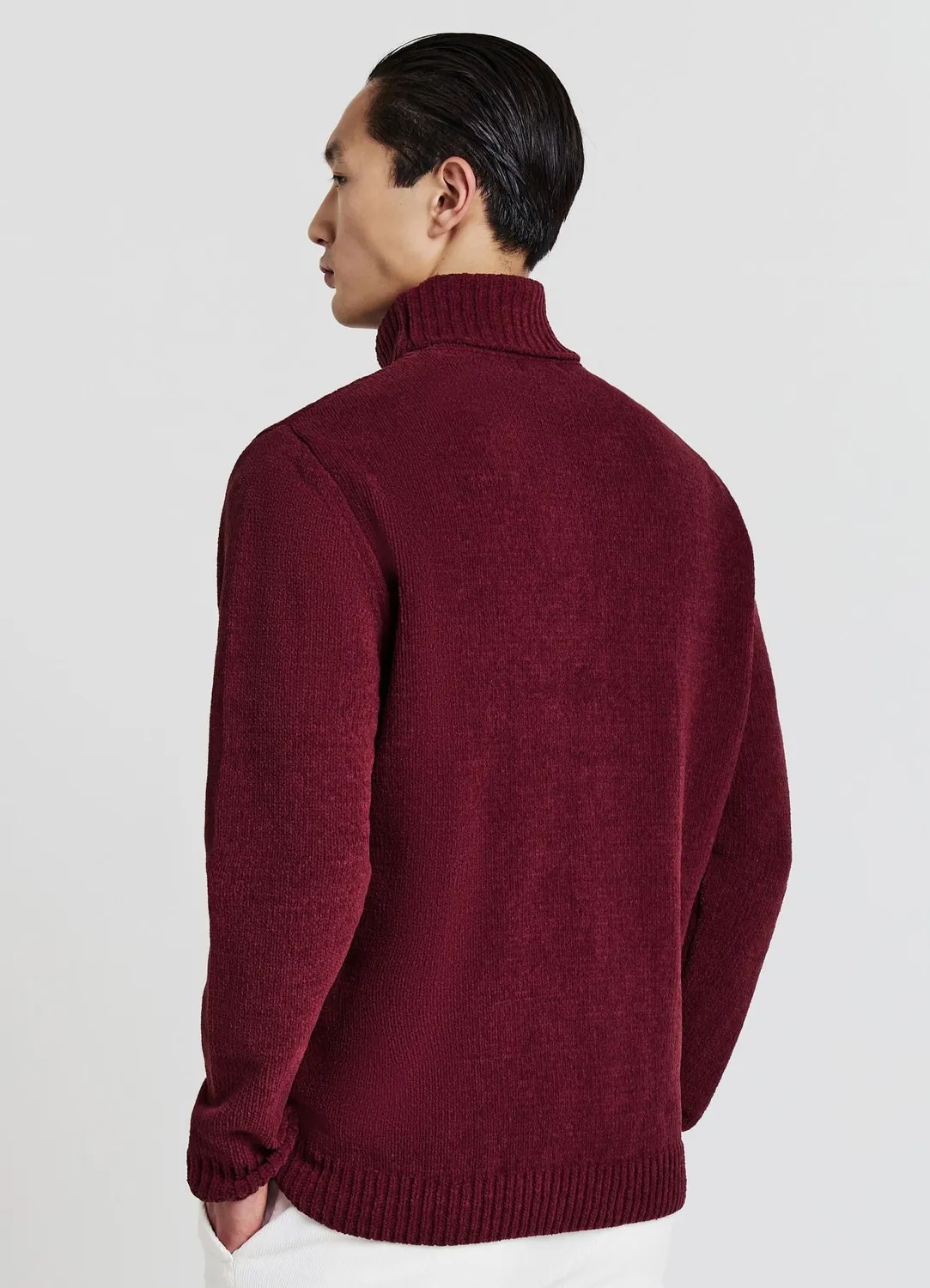 Calliope Pull col roulé chenille homme L uni